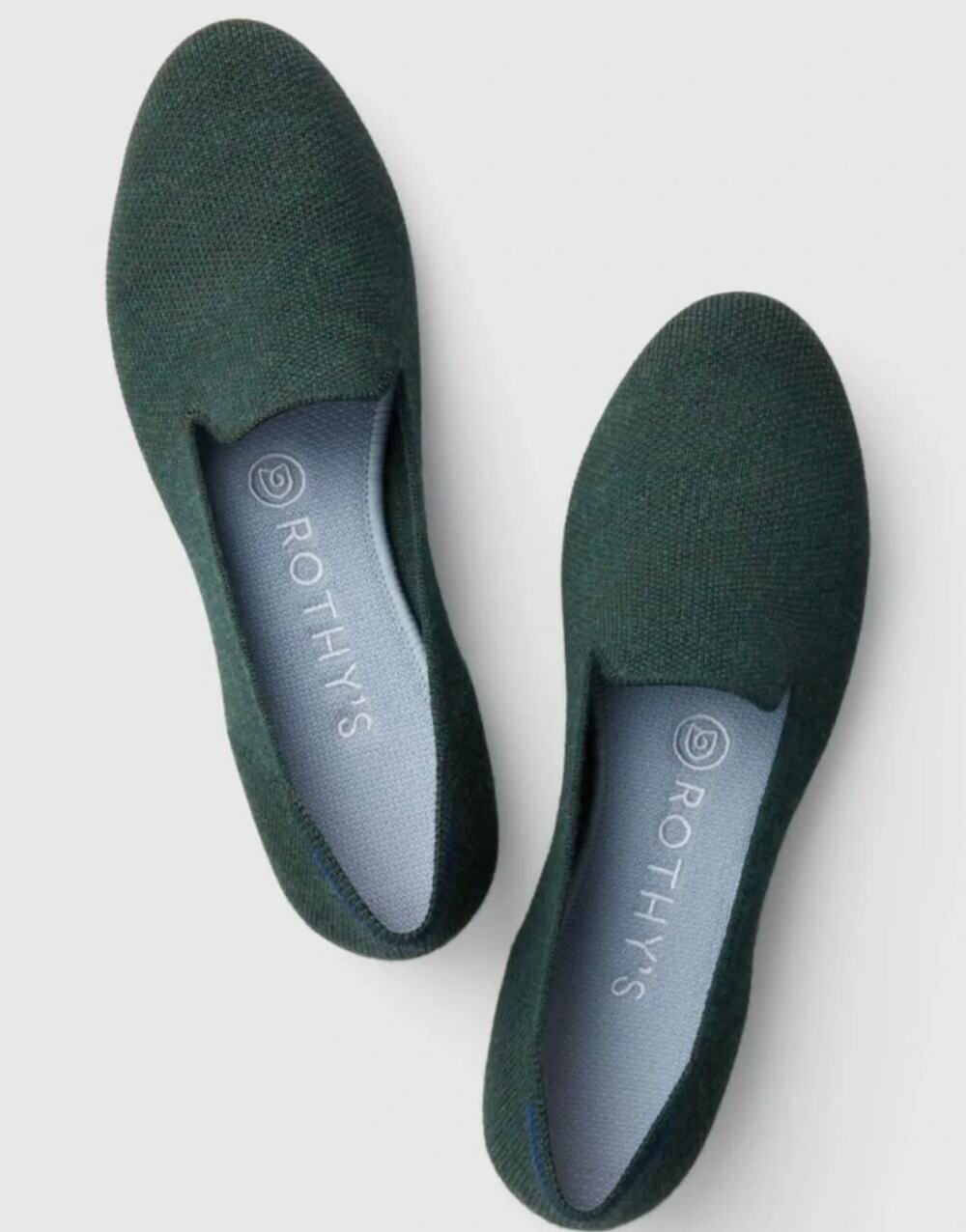 Rothy’s The Loafer in Ivy Green Merino Wool Flat Women's Sz 10.5